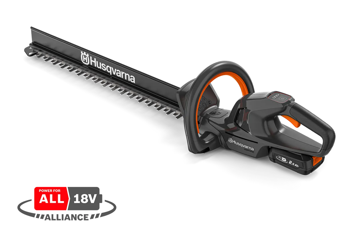 Husqvarna battery powered hedge trimmer sale