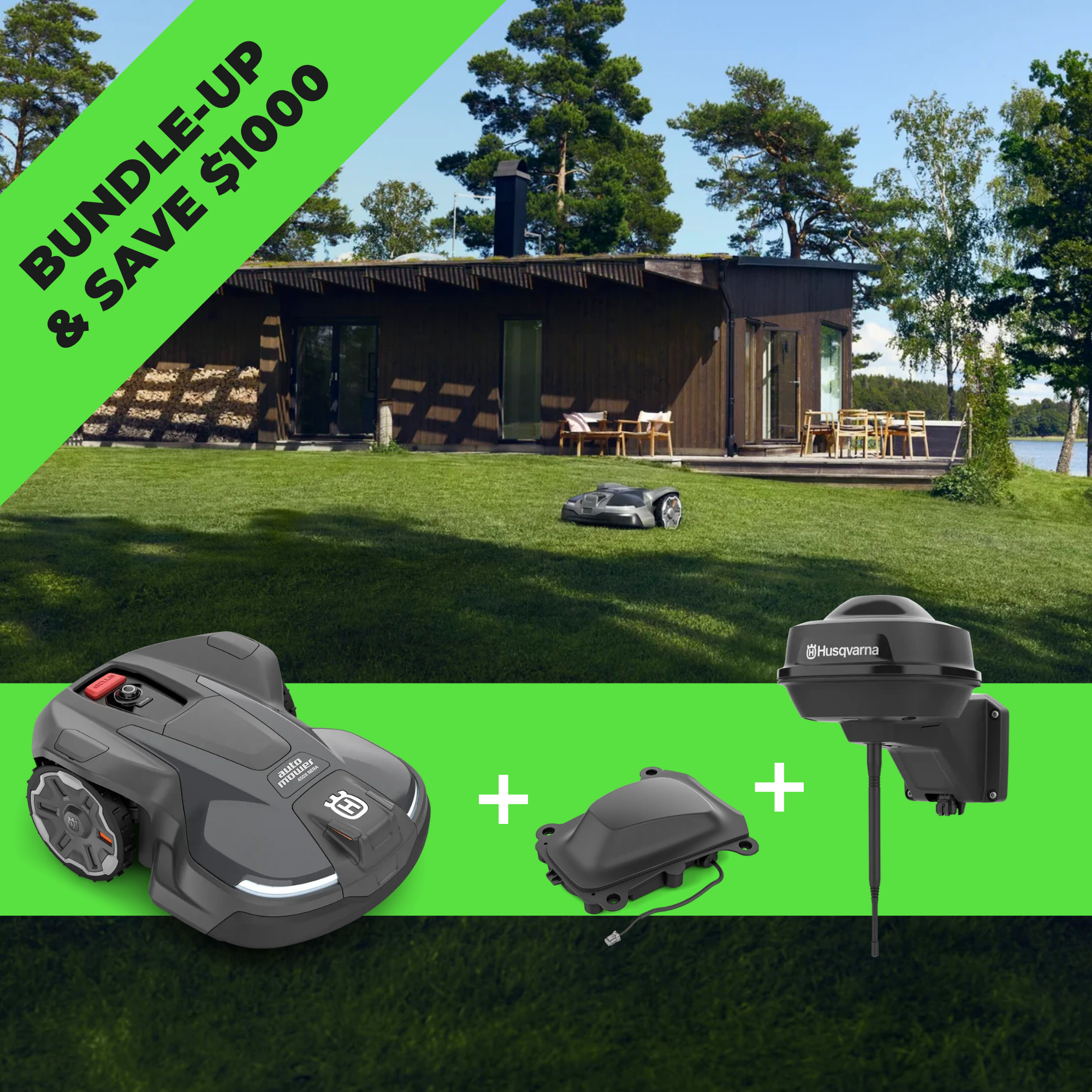 Husqvarna Automower Husqvarna 450x Robotic Lawn Mower Bundle-Up! Automower® 450X NERA EPOS Plug-In Kit